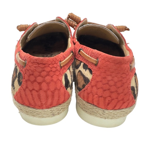 Sam Edelman | Women | Sebastian Leather Fur Leopard Slip On Boat Shoes | 6 M - Picture 3 of 13